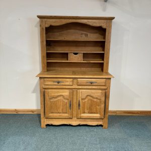 Medium Sized, French, Distressed Solid Oak Dresser. (D110)