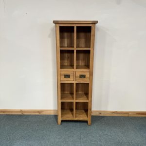 Medium Sized, Slim, Vancouver, Solid Oak, Multi Shelf Bookcase. (BC166)
