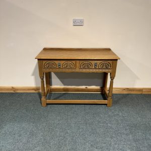 Medium Sized, Old Charm, Carved Oak, Console Table. (CS148)