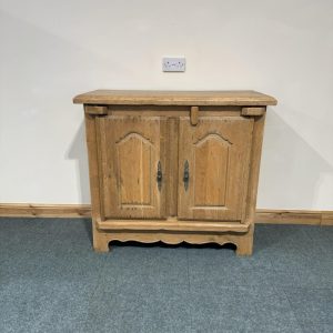 Medium Sized, French, Distressed Solid Oak Sideboard. (S241)