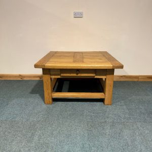 Large, Square, French, Distressed Solid Oak, Coffee Table. (CT162)