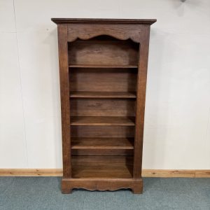 Large, French, Distressed Oak Bookcase. (BC219)