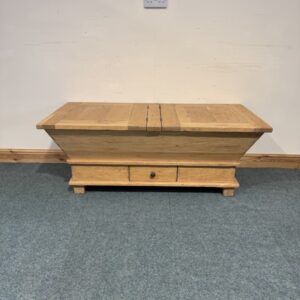 Large, French Distressed Solid Oak, Box Coffee Table. (CT173)